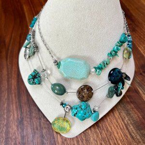 PRICE IS FIRM.  Beautiful Chico's Turquoise Necklace